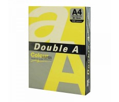 Бумага цветная DOUBLE A, А4, 80г/м2, 500л, интенсив, жёлтая