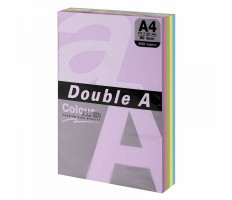 Бумага цветная DOUBLE A, А4, 80г/м2, 500л, пастель, ассорти (100л х 5цв)