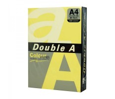 Бумага цветная DOUBLE A, А4, 80г/м2, 500л, пастель, жёлтая