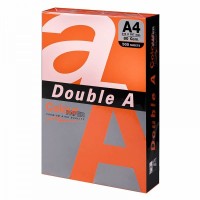 Бумага цветная DOUBLE A, А4, 80г/м2, 500л, интенсив, оранжевая